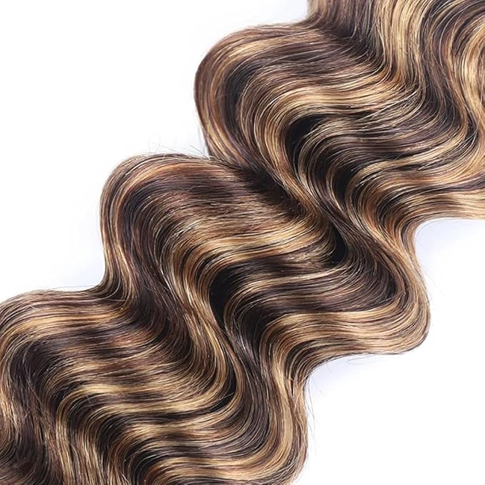26 28 30 inch Blonde Bundle P427 Human Hair Bundles Highlight Deep Wave Bundles 2 Tone Blonde and Brown Color 300g