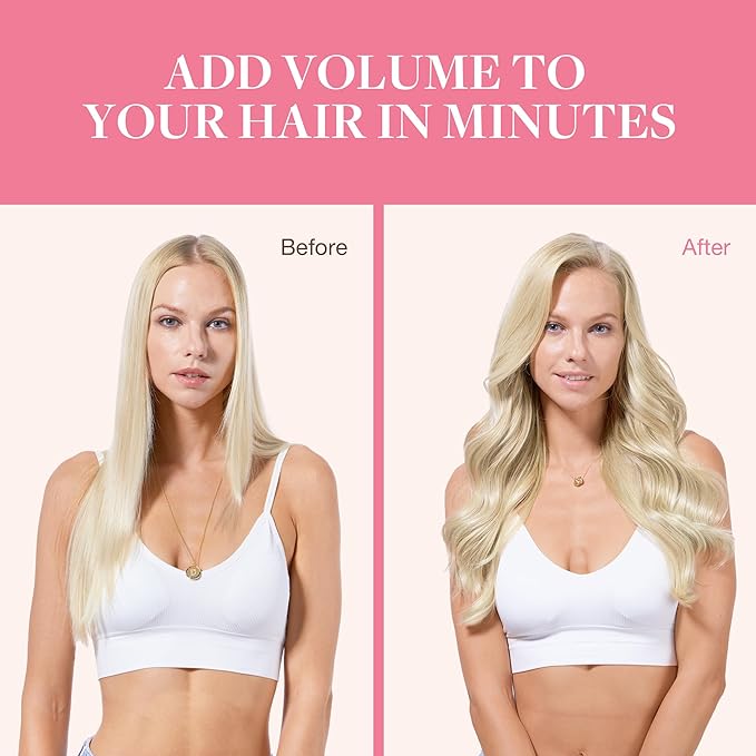 GOO GOO Clip in Hair Extensions Real Human Hair, Remy Human Hair Extensions Clip ins for Women, Natural Human Hair, 18inch 150g 9Pcs, 17A/60A Ash Blonde Highlighted Platinum Blonde