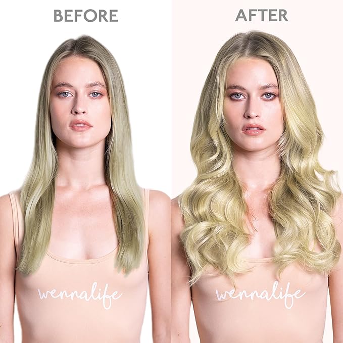 WENNALIFE Tape in Hair Extensions Human Hair, 20pcs 24 inch 50g Ash Blonde and Platinum Blonde Remy Tape Hair Extensions Real Human