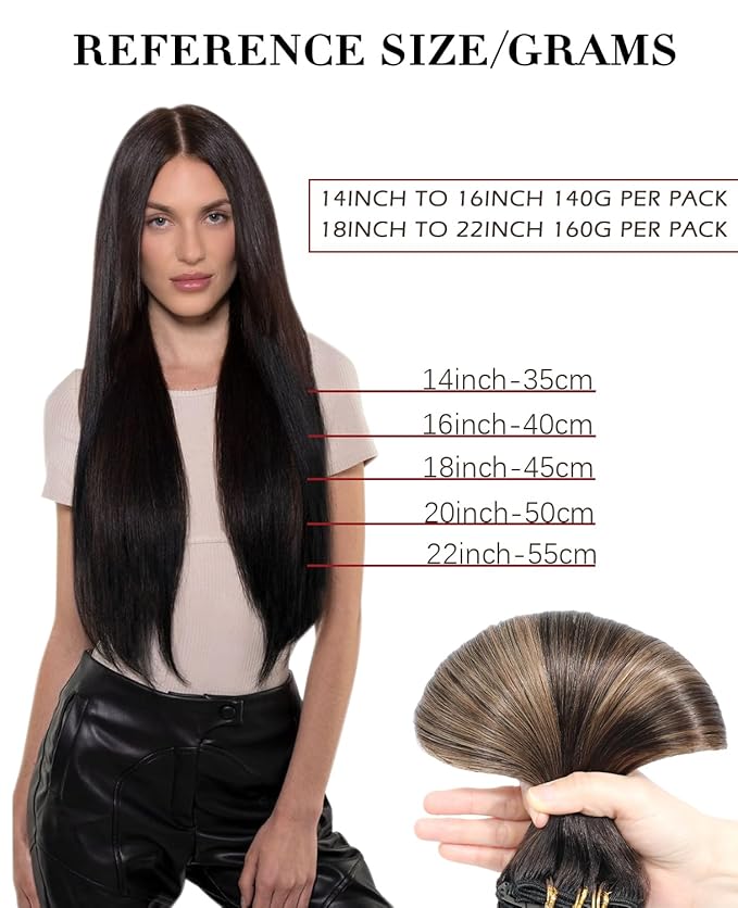 Clip in Hair Extensions Real Human Hair 7pcs 160g 20 Inch Balayage Dark Brown To Dirty Blonde Double Drawn Human Hair(#2/6/18, 20")