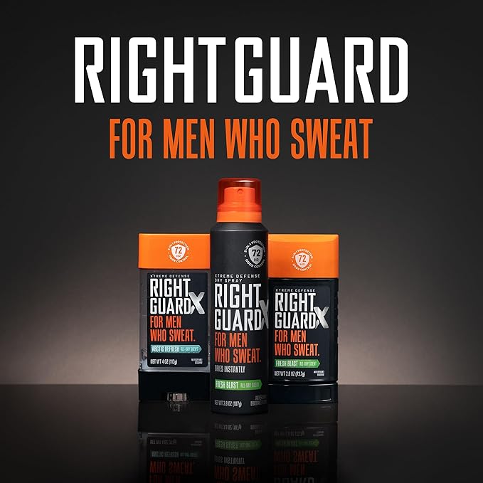 Right Guard Xtreme Defense Antiperspirant Deodorant Gel, Arctic Refresh Scent - 5-in-1 Deodorant Men Can Trust, 72-Hour Odor Control Invisible Gel for Men, 4 oz (4 Pack)