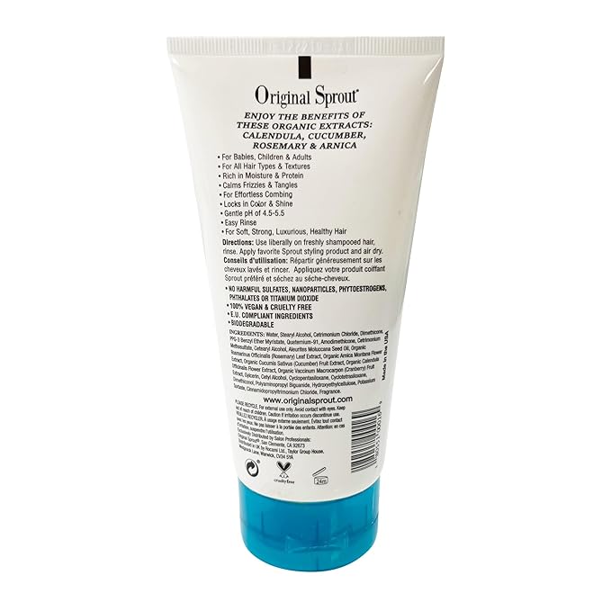 Original Sprout Deep Conditioner for All Hair Types, Vegan Conditioner, 4 oz. Bottle