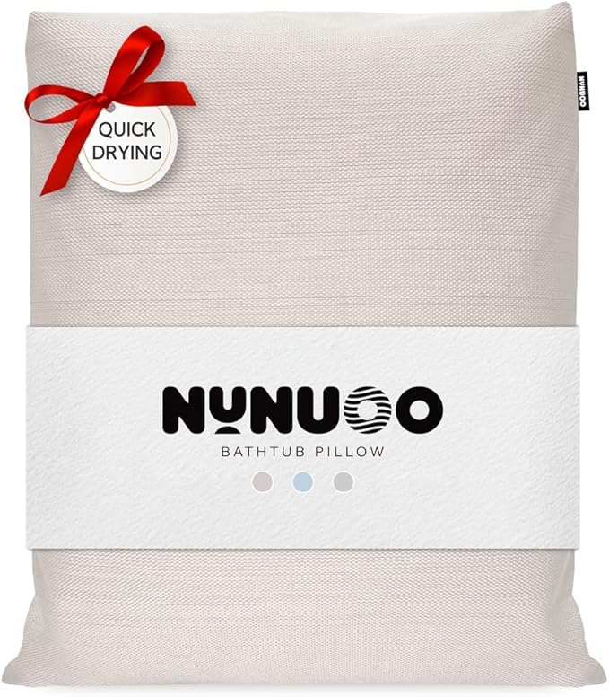 Bath Pillows for Tub Neck and Back Support,Bathtub Cushion backrest headrest Neck Pillow,tub Pillow for Bathtub,3D Mesh Core,Breathable,Quick-Drying,Ergonomic Relaxation (Pearl)