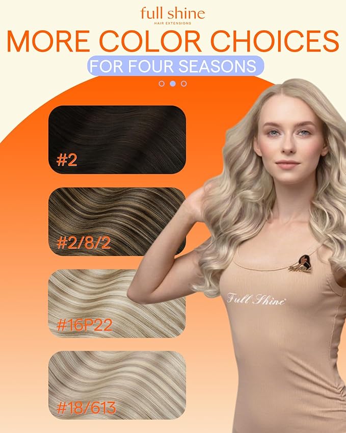 Full Shine Injected Seamless PU Clip in Hair Extensions Black 18 Inch Invisi Edge Clip in Hair Extensions Real Human Hair Black Hair Extension Seamless Clip ins for Women 120 G 6 PCS