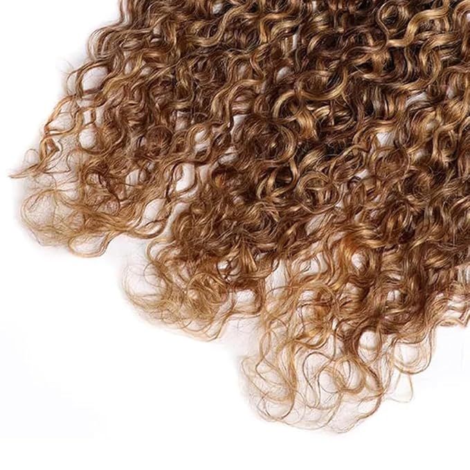 30 30 30 inch P427 Human Hair Bundles Highlight Water Wave Bundles Dark Brown Human Hair Bundle
