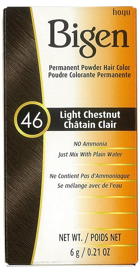 Bigen Permanent Powder Hair Color 46 Light Chestnut 5 Count (Pack of 1)