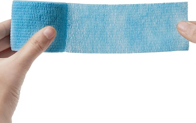Sensi Wrap Grip Cover Sports Self Bandage Rolls 2-inch x 5-Yards 24pcs (Baby Blue)