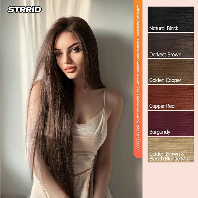 Dark Brown Clip in Hair Extensions 26 Inch Invisible Long Synthetic Extension 5PCS Straight Fake Heat Resistant Clips on Hairpieces for Women Girls Weddings Party Daily Use Full Head 8.1 Oz