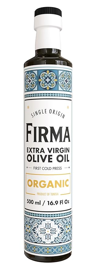 Organic Extra Virgin Olive Oil – Single Origin Chemlali Olives from Tunisia, USDA Certified, Smooth & Buttery, First Cold Press, Hand-Picked, Family Made, Everyday Cooking Oil - 500mL (16.9 oz)