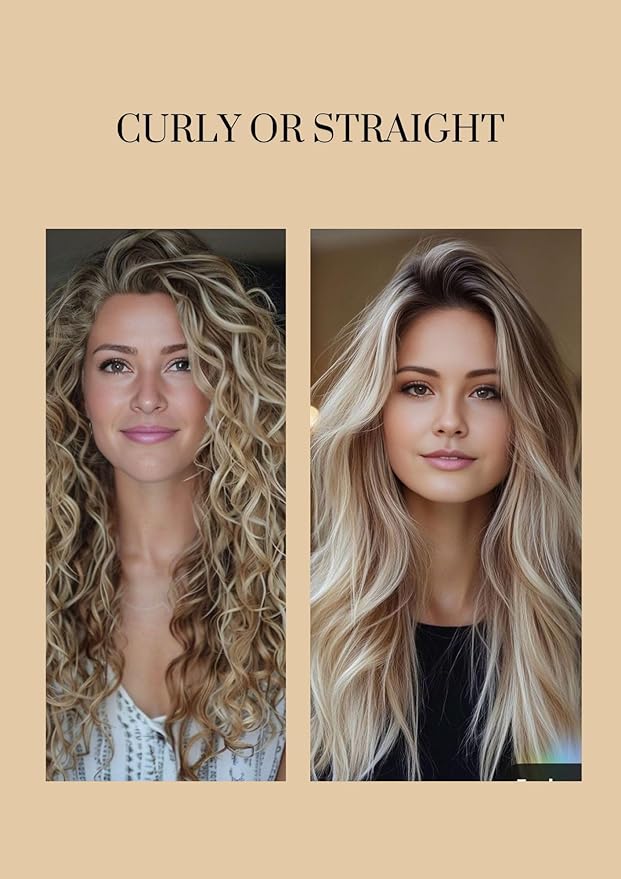 EnvieMe Luxury Hair Extentions Remy Cuticle Intact Double Drawn Real Human Hair Seamless-Invisible Clip Deep Wave Curl Extentions #18/60 Dark Blonde with Light Blonde 20 inch 110g 8 pcs