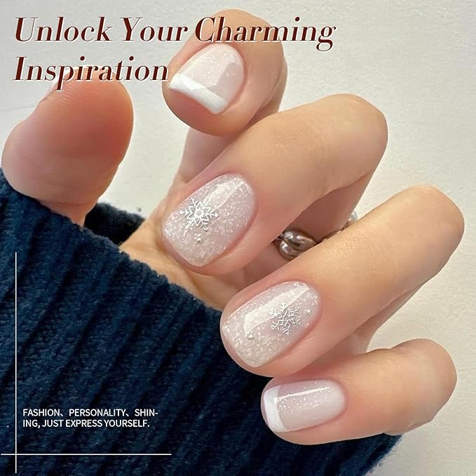 Born Pretty Jelly Gel Nail Polish, Shimmer Glitter Snow Jelly Gel, Milky Nude Neutral Translucent Natural Gel Nail Polish, Manicure Salon DIY for Women Girls 15ML
