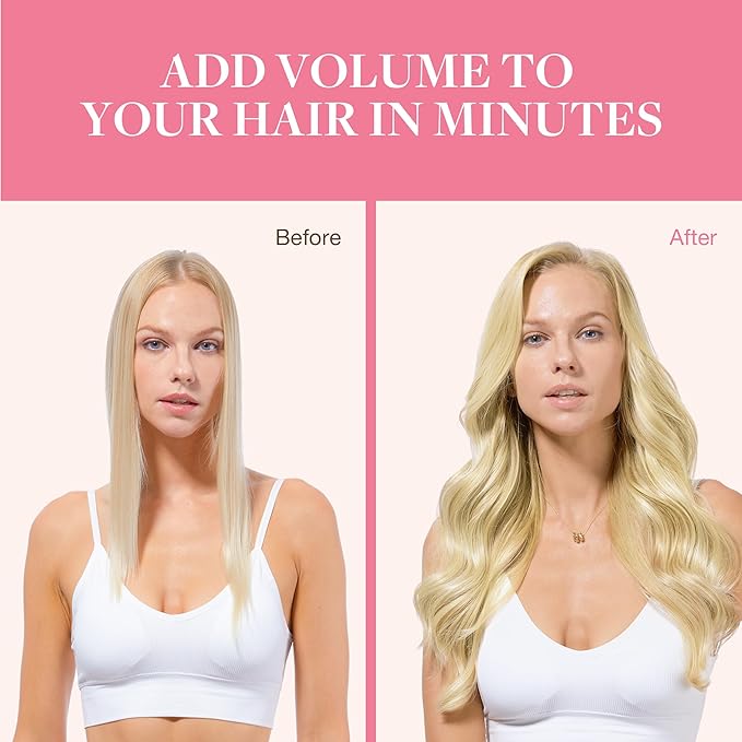 GOO GOO Clip in Hair Extensions Real Human Hair, Remy Human Hair Extensions Clip ins for Women, Natural Human Hair, 22inch 220g 9Pcs, #16/22 Light Blonde Highlighted Golden Blonde