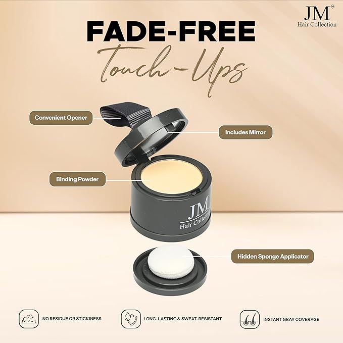 Root Cover Up – Light Blonde Temporary Hair Color Powder for Gray Root Concealing & Touch-Up – Water-Resistant, Easy-Blend Compact for All Hair Types