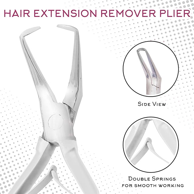 SIVOTE Professional Hair Extension Tools Kit Stainless Steel, Microlink & Itip Extensions Tool Kit, Silver