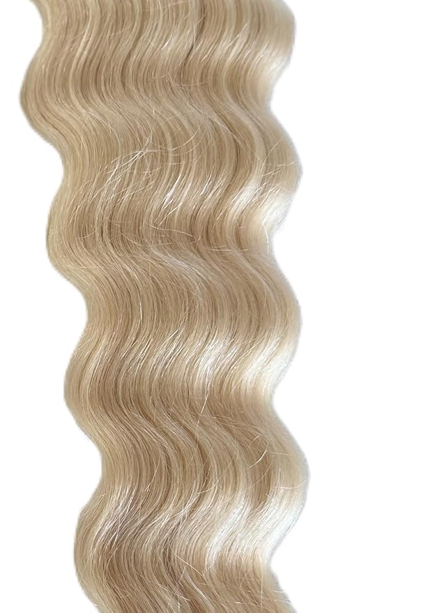 EnvieMe Luxury Hair Extentions Remy Cuticle Intact Double Drawn Real Human Hair Deep Wave Curl Seamless Invisible Clip-In Extentions #1001 Light Blonde 120g 22 inch 8 pcs