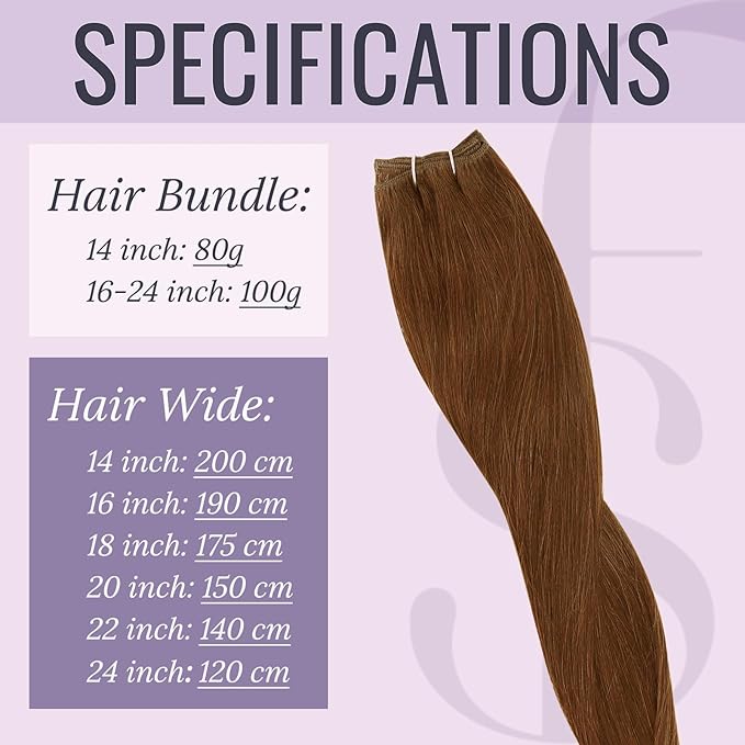 Fshine 24 Inch Weft Extensions Real Human Hair Copper Sew In Remy Hair Weft Hair Extensions Straight Bundles For Women Brown Wefts Human 100G