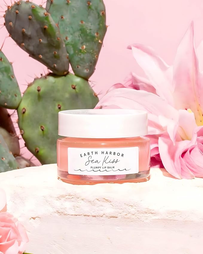 Sea Kiss Plumpy Lip Balm - Vegan Lip Treatment for Hydration and Repair, with Sheer Glossy Finish - Moisturizes, Smooths, and Protects Dry or Cracked Lips
