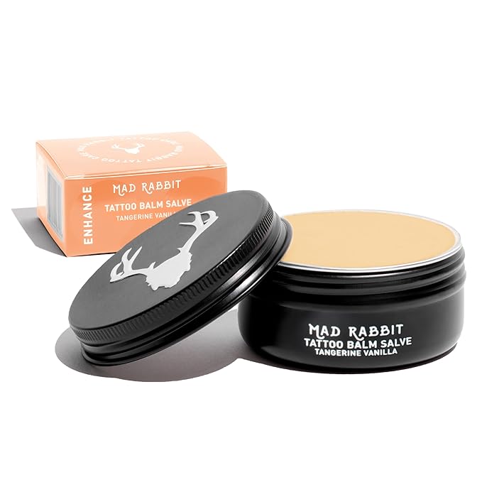 Tangerine & Vanilla Balm Salve - Tattoo Balm & Aftercare Cream, Color Enhancement that Revives Old Tattoos, Hydrates New Tattoos