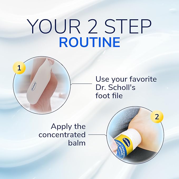 Dr. Scholl's Severe Cracked Heel Repair Restoring Balm 2.5oz, with 25% Urea for Dry, Cracked Feet, Heals and Moisturizes for Healthy Feet