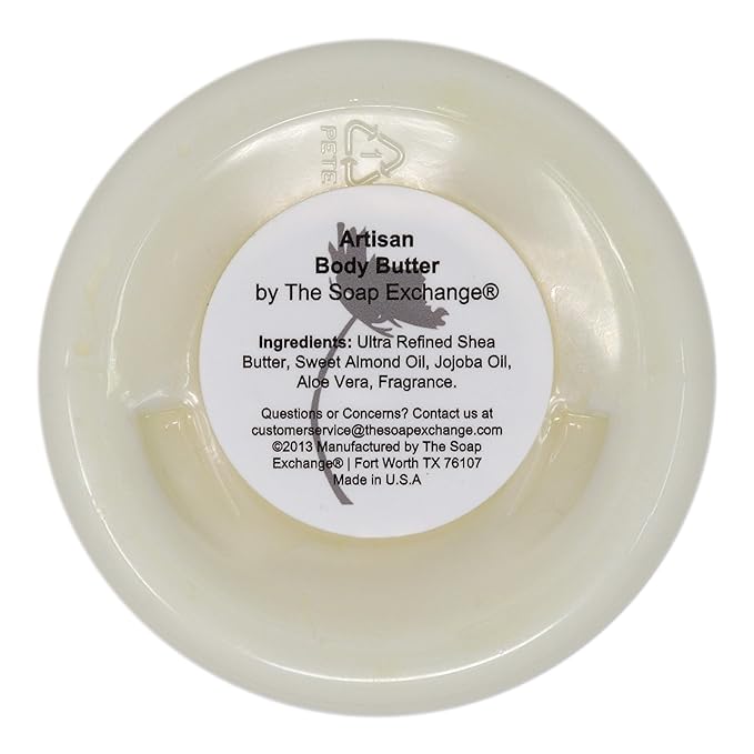 The Soap Exchange Body Butter - Texas Leather Scent - Hand Crafted 16 fl oz / 480 ml Natural Artisan Skin Care, Shea Butter, Aloe Vera, Nourish, Moisturize, & Protect. Made in the USA.
