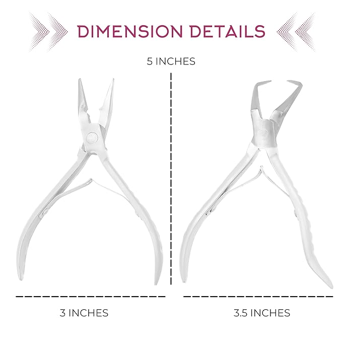 SIVOTE Professional Hair Extension Tools Kit Stainless Steel, Microlink & Itip Extensions Tool Kit, Silver