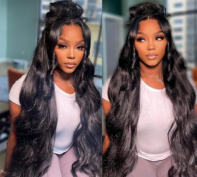 Wear and Go Glueless Wig Pre Cut 240% Density Body Wave Glueless Wigs Human Hair 5.5x5.5 HD Transparent Lace Closure Wigs 32inch Pre Plucked Human Hair With Baby Hair