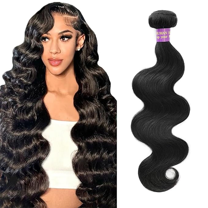 22 Inch Body Wave Bundles Human Hair 12A 100% Unprocessed Brazilian Virgin 1 Bundle for Women Weave Quick Human Hair Bundles Body Wave