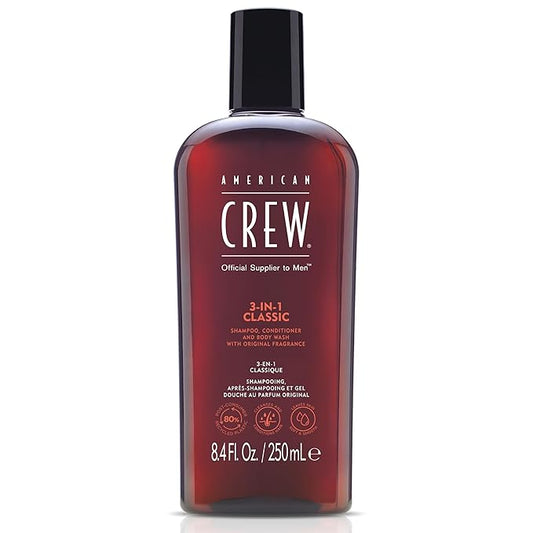 American Crew 3-in-1 Shampoo, Conditioner and Body Wash, Gift for Men, 8.4 fl oz