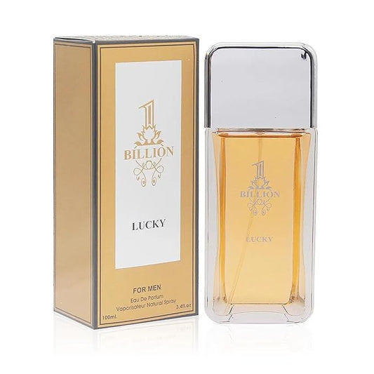 Men's Cologne 1 Billion Lucky Eau De Toilette Spray Perfume Fresh Scent 3.4 Fl Oz Daily Used
