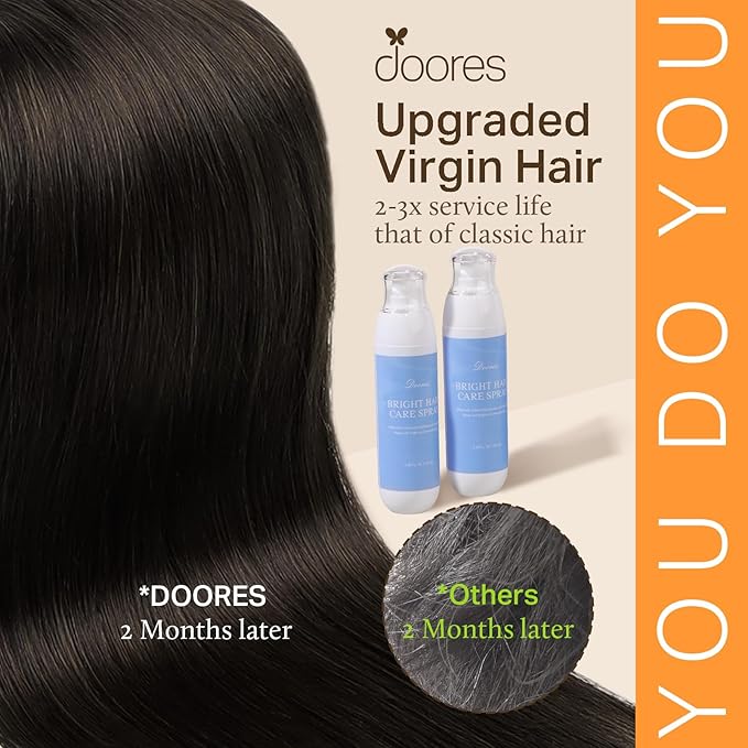 DOORES U Tip Hair Extensions Human Hair, Dark Brown 16 Inch 50g/50s, K Tip Extensions