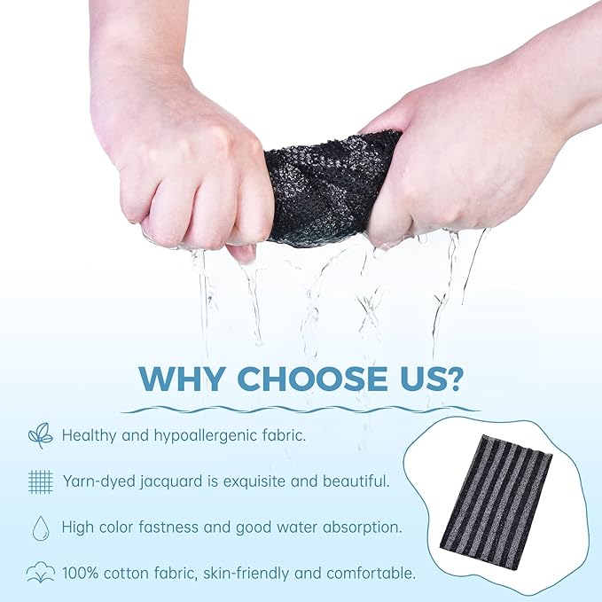 Exfoliating Bath Towel,Japanese Polyester Exfoliating Bath Towel,Body Scrubber,Back Scrubber, African Net Sponge,Quick Dry Two Sides Wipe and Wash