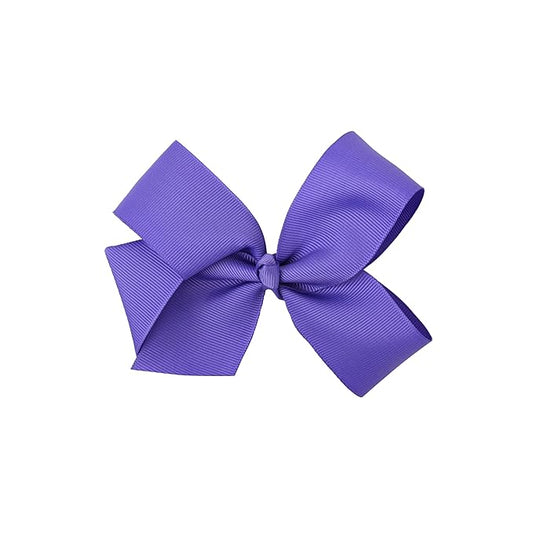4 Inch Grosgrain Hair Bow for Girls (Light Purple)