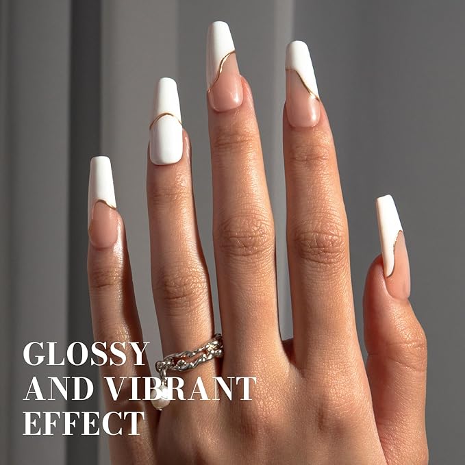 MelodySusie White Gel Nail Polish,0.5fl oz Nails Soak Off UV LED Milky White Gel Polish Christmas Gift for Women Nail Art Manicure Salon DIY Nail Design Decoration at Home-595-A2202