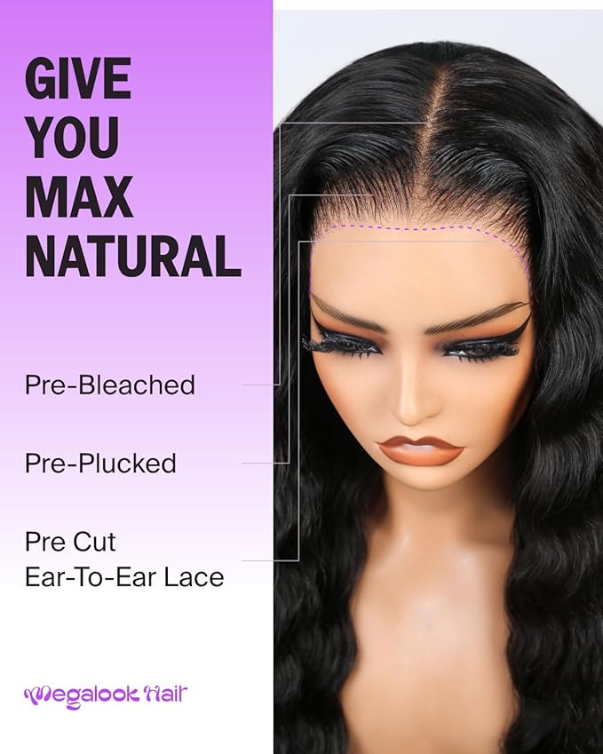 220% Density Glueless Loose Deep Wave Lace Front Wigs Human Hair Pre Plucked Pre Cut Upgraded Ear-to-Ear HD Lace Frontal Wig 13x6 Glueless Drawstring Wigs Human Hair 26 Inch