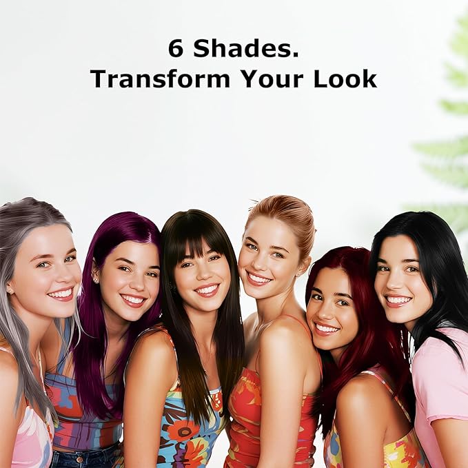 Limer Hair Dye Shampoo Natural Black Pack of 10, Root Touch-up Gray Coverage Hair Color, 6-in-1 Herbal Ingredients, Semi-Permanent Ammonia-Free for Men Women, 1oz/Pack