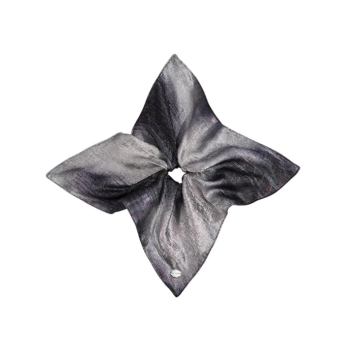 EVITA PERONI Hair Scrunchies for Women, Polyester and Acetate Hair Ties, Silky Smooth No-Damage Hair Bands, Gentle Elastic Ponytail Hold for Women Girls (Ink Blue)