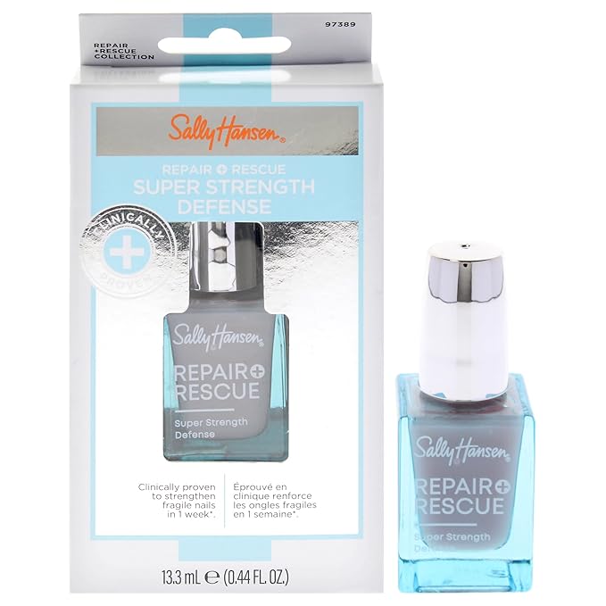 Sally Hansen Nail Treatment Repair + Rescue Super Strength Defense | Nail Strengthener | Fortifies Weak Nails & Delivers Stronger Nails in 1 Week