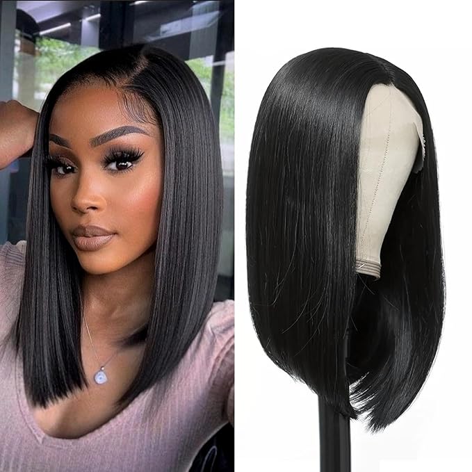 13x4 HD Lace Front Wigs Human Hair Pre Plucked Bob Wig Human Hair 200 Density Short Bob Wigs Human Hair Straight Lace Frontal Wig Pre Plucked 16Inch
