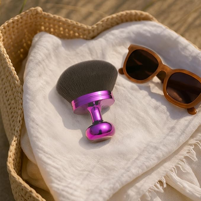 Tanning Brush for Self Tanner, Soft Dense Bristles for Smooth & Streak-Free Application, Purple Self Tanning Brush for Body, Blend Mousse, Lotion & Bronzing Foam for Even Full-Body Coverage