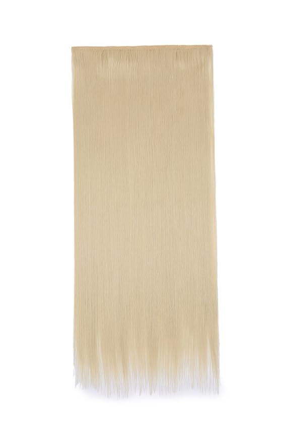 S-noilite Elegant 30"(76cm) Longest Straight Bleach Blonde 3/4 Full Head One Piece 5 Clips Clip in Hair Extensions