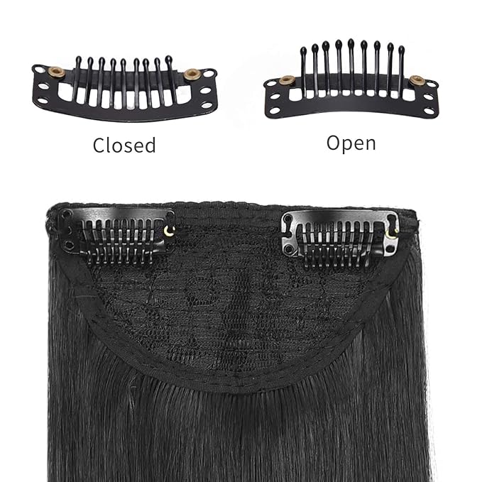 REECHO Thick Long Straight 3PCS Set Clip in on Hair Extensions for Women Girls (28 Inch (Pack of 3), Natural Black - Straight)