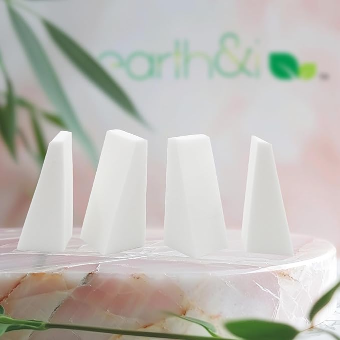 Earth & I - 32 pc *PRE-CUT* Cosmetic Wedges for Makeup, Triangle makeup sponge, Disposable makeup sponges, Make up wedges sponges, ombre sponge for nails, face painting sponges, makeup wedges forpro