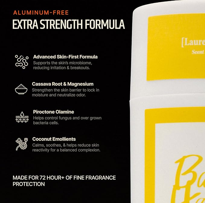 Aluminum Free Deodorant | Extra Strength 72 Hour Protection for Women & Men | With Natural Extracts, Skincare & Antimicrobial Enzymes (Bergamot, Coconut, Teakwood)