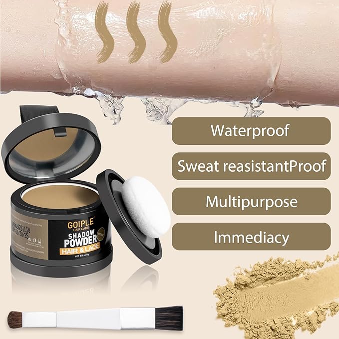 Root Cover Up Powder for Women - Light-Blonde Hair Fibers for Thinning Hair Shadow Powder, 2 Pack (Blonde)