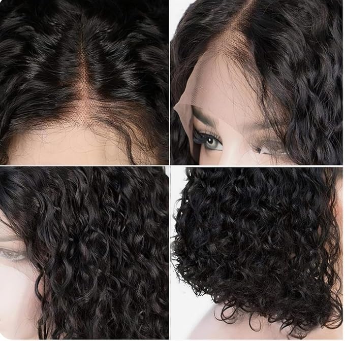 LICHANG Wear And Go Body Wave Bob 13x4 HD Lace Front Human Hair Wigs for Black Women (16 Inch, Natural Color)