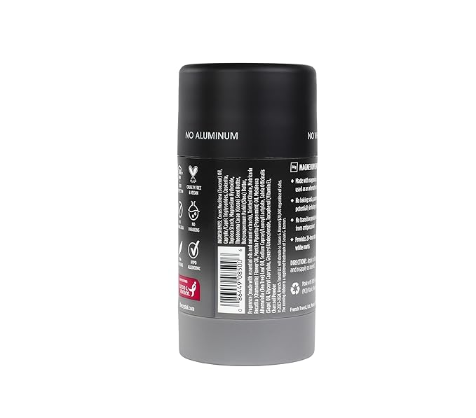 Crystal Deodorant Magnesium Solid Stick Natural Deodorant, Charcoal & Tea Tree, 2.5 oz (Pack of 2)