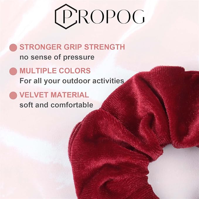 Scrunchies for Women & Girls, 12 Pcs Black Velvet Scrunchies - Soft Classic Elastic Hair Bands for a Secure Ponytail