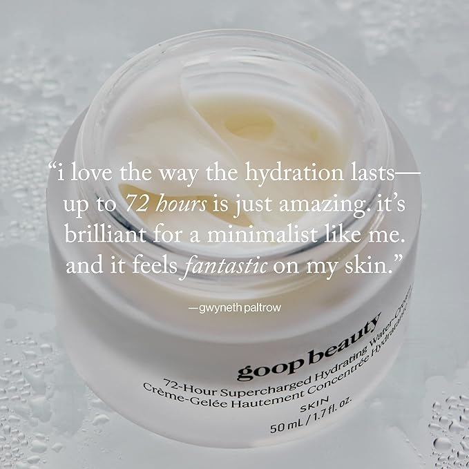 goop Beauty 72-Hour Hydrating Water Cream | Matte Moisturizer for All Skin Types | Niacinamide & Fermented Astragalus Root | Hydrating Face Lotion to Plump, Firm & Reduce the Look of Pores | 1.7 fl oz