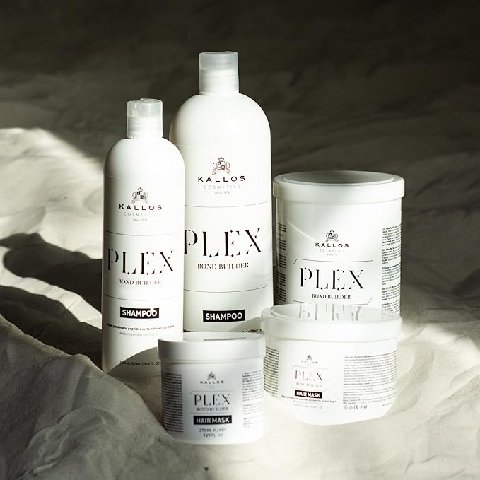 Kallos Plex Bond Builder Hair Mask with Plant Protein and Peptide Complex 1000 ml – 33.81 Fl Oz