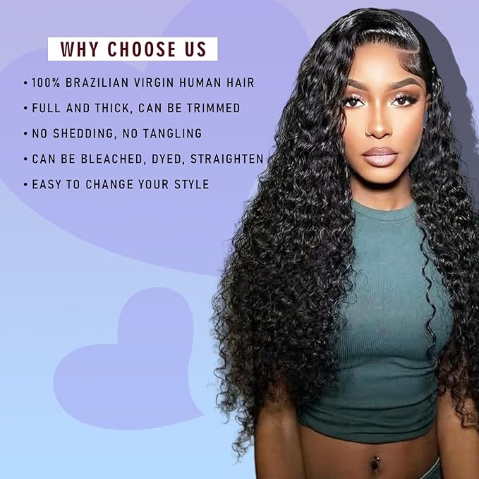 4 Water Wave Human Hair Bundles 18 20 22 24 Inch Wet and Wavy Bundles 10A Brazilian Quick Weave Human Hair 100% Unprocessed Virgin Hair Natural Black